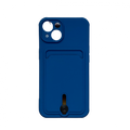 Coque en Silicone iPhone avec Porte Carte Bleu