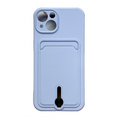 Coque en Silicone iPhone avec Porte Carte Violet