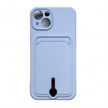 Coque en Silicone iPhone avec Porte Carte Violet
