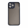 Coque de téléphone en silicone mat armure antichoc bleu marine IPhone