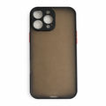 Coque de téléphone en silicone mat armure antichoc Noir IPhone