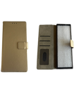 Coque à Rabat en similicuir TPU Dorée Samsung