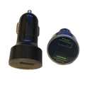 Allume Cigare Super rapide 2 Port USB Noir