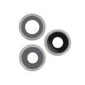 Lentilles Caméra Arrière avec Contour iPhone (Argent) (ReLife)